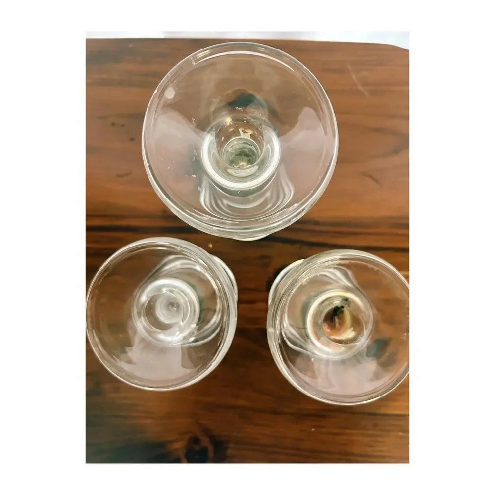 Vintage Dansk Jens Quistgaard Crystal Candle Holders (Set of 3)